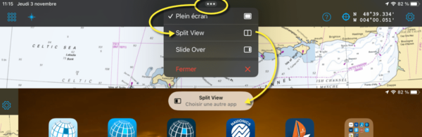 Interface SplitView depuis iPadOS 16